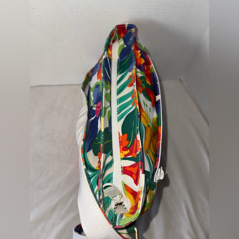 ‼️SOLD‼️90s Liz Claiborne Colorful Tropical Botanical Shoulder/Crossbody Bag - Picture 10 of 14
